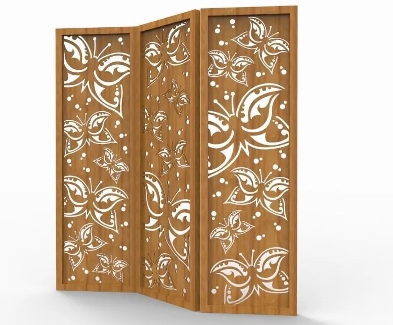Intra απο ξύλο plywood 3mm-4mm πάχος - Πάνελ οθόνης πεταλούδες Δίασταση 30x30 cm Intraeaxys-p7ym6557