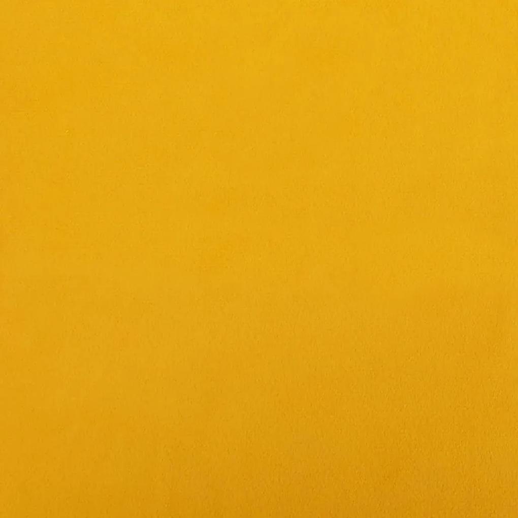 Καρέκλες Τραπεζαρίας Περιστρεφόμενες 2 τεμ Μουσταρδί Βελούδινες - Κίτρινο