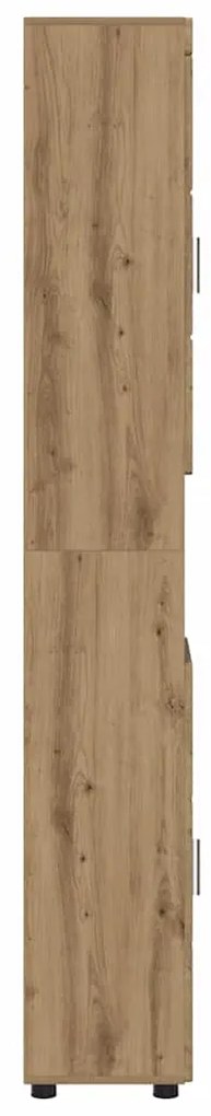 vidaXL Ντουλάπι Μπάνιου με πόρτα TULUM artisan δρυς 37 x 31.5 x 203 εκ