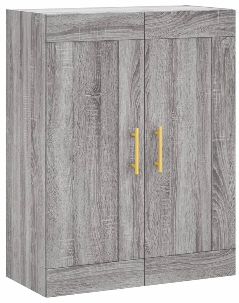 vidaXL Ντουλάπι Γκρι Sonoma 69,5 x 34 x 180 εκ. Επεξεργασμένο Ξύλο