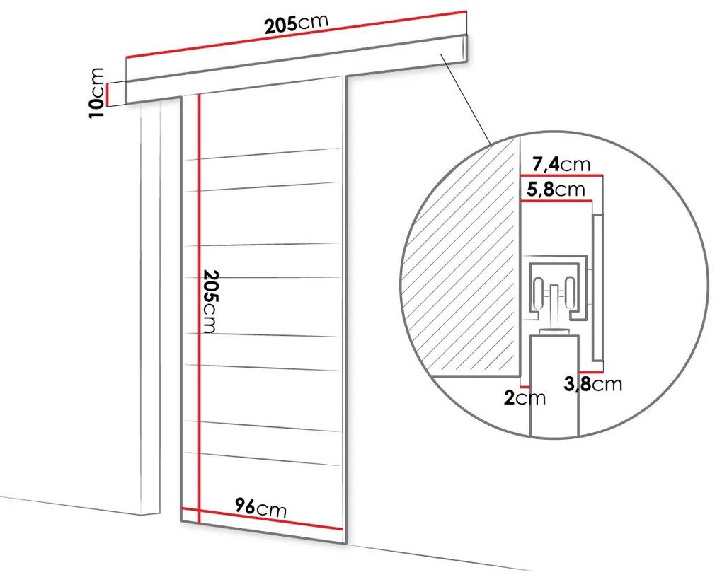 Συρόμενες πόρτες Atlanta 180, 31 kg, Καφέ, Άσπρο, Πλαστικοποιημένη μοριοσανίδα, Αλουμίνιο | Epipla1.gr