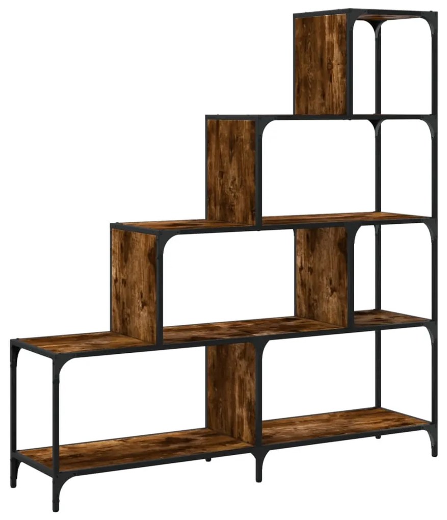 vidaXL Βιβλιοθήκη Σκάλα 4 Ράφια Καπν. Δρυς 139x33,5x149 εκ. Επεξ. Ξύλο