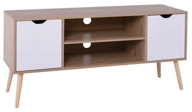 WOODWELL Ε747,1ALINA Έπιπλο TV Απόχρωση Sonoma - Άσπρο 120x38x58cm Ε747,1