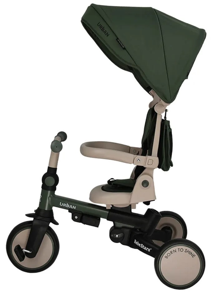 Ποδηλατάκι τρίκυκλο 7 σε 1 Urban Forest Green Bebe Stars