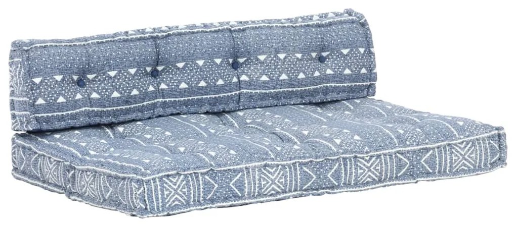 vidaXL Μαξιλάρι για Καναπέ από Παλέτες Ίντιγκο Patchwork Υφασμάτινο