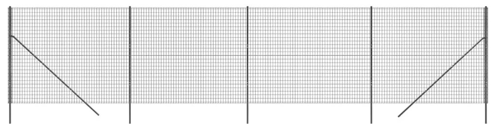 Συρματόπλεγμα Περίφραξης Ανθρακί 2,2x10 μ. Γαλβανισμένο Ατσάλι - Ανθρακί