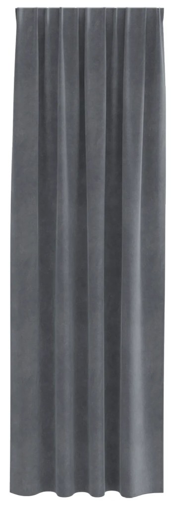 vidaXL Curtains Blackout με κορδόνι 2 τεμ Σούπερ Ανοιχτό Γκρι Βελούδο