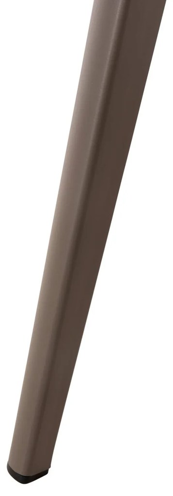 Σετ Κήπου Καναπές Γωνία MAERLY Σαμπανί Αλουμινίου με Μπέζ Σχοινί &amp; Τραπέζι Polywood