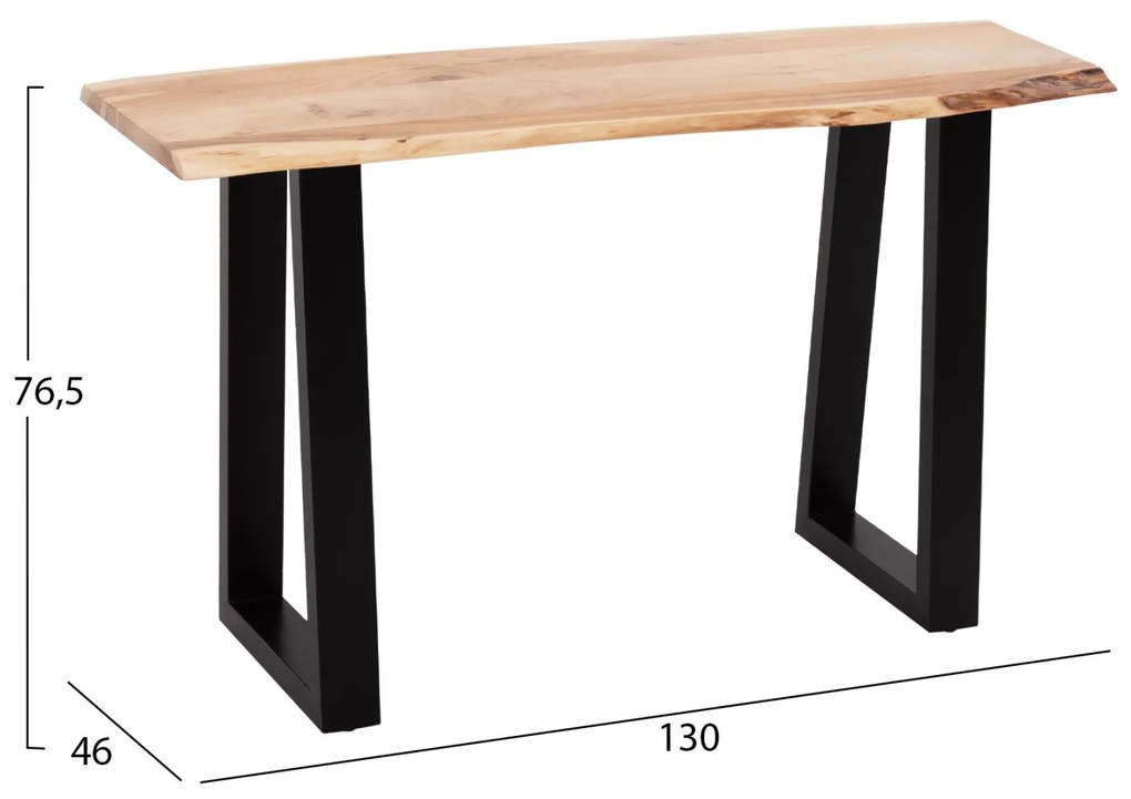Κονσόλα SOFIA SLIM C8503.21 απο Μασίφ Ξύλο Ακακίας σε Ανοιχτό Φυσικό 130x46x76,5Υεκ. 130x46x76.5 εκ.