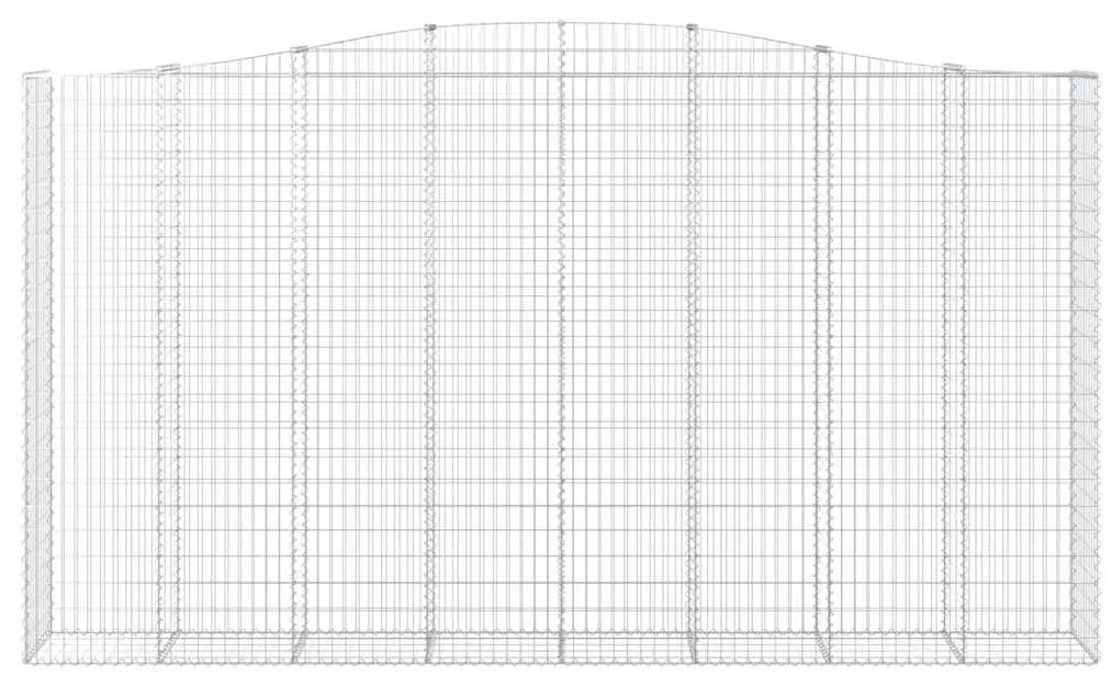 vidaXL Συρματοκιβώτια Τοξωτά 6 τεμ. 400x50x220/240 εκ. Γαλβαν. Ατσάλι