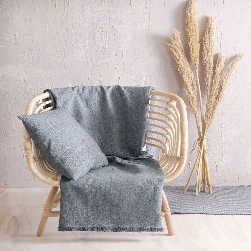 Ριχτάρι Dante Grey Ρυθμός Τετραθέσιο 180x330cm Cotton-Polyester
