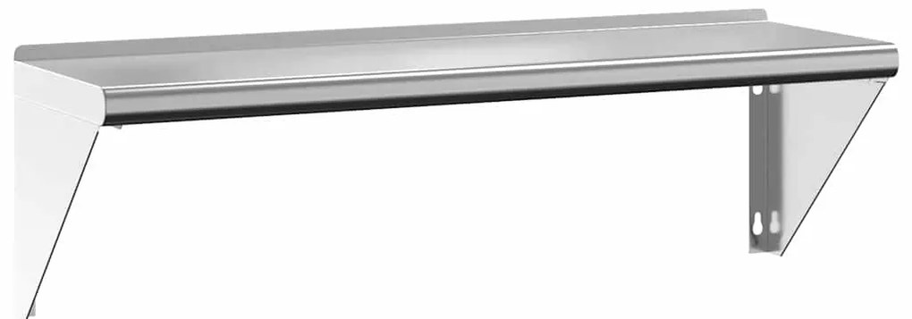 vidaXL Ράφι Τοίχου Ασημί 100x30x31 εκ. Ανοξείδωτο Ατσάλι