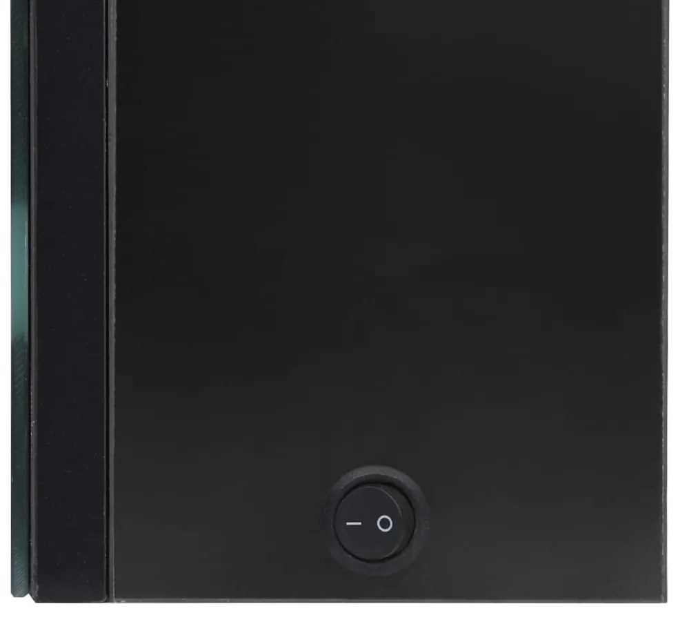 vidaXL Καθρέφτης Μπάνιου με Ντουλάπι &amp; LED Λαμπερό Μαύρο 62x14x60 εκ.