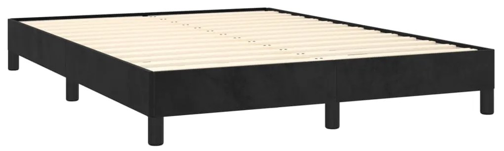vidaXL Σκελετός Κρεβατιού Χωρίς Στρώμα Μαύρο 140x190 εκ. Βελούδινο