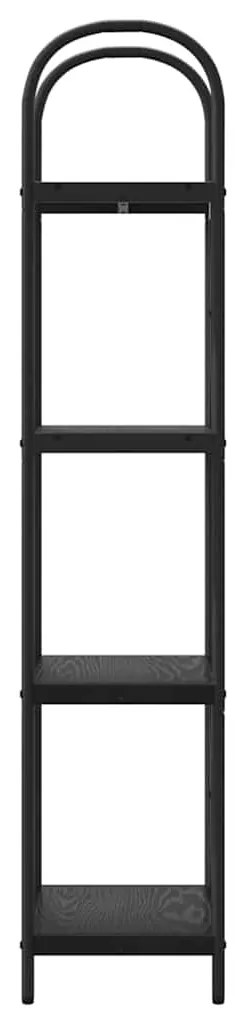 vidaXL Ράφι Βιβλίων Μαύρη δρυς 40 x 30 x 146 εκ Επεξεργασμένο ξύλο