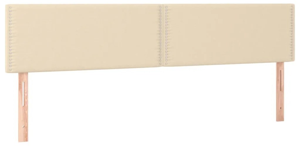 vidaXL Κρεβάτι Boxspring με Στρώμα & LED Κρεμ 200x200 εκ. Υφασμάτινο