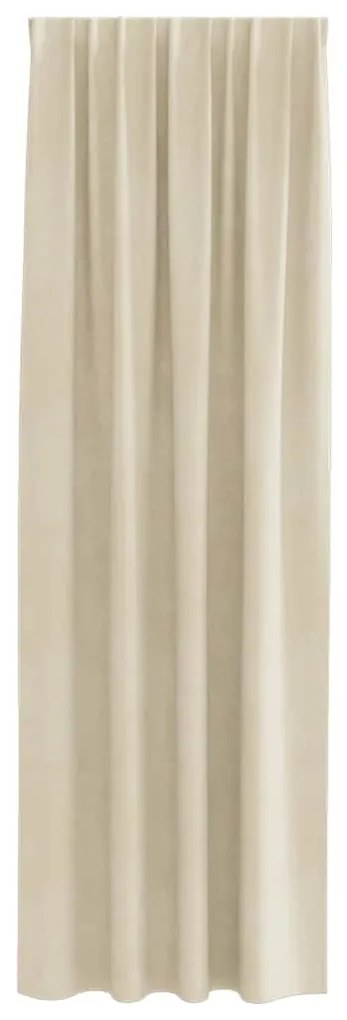 vidaXL Κουρτίνες με κουρτίνες 2 pcs Κρεμ 140 x 260 cm Βελούδο