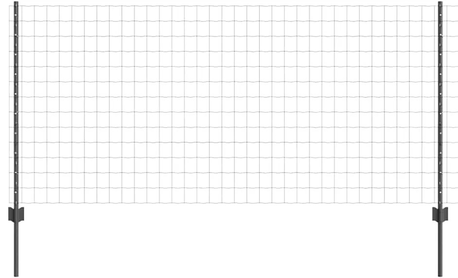 vidaXL Τεντώτο με στήριγμα Γκρι 1 x 25 m Ατσάλι