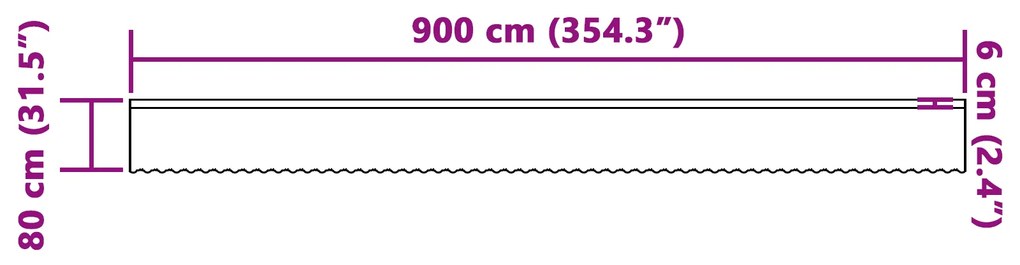 vidaXL Κουρτίνα Δαντέλας με κουρτίνες Floral Λευκό 900 x 80 εκ. Πολυεστέρας