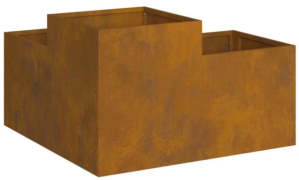 vidaXL Γλάστρα Κήπου 100 x 100 x 48 εκ, Ατσάλι