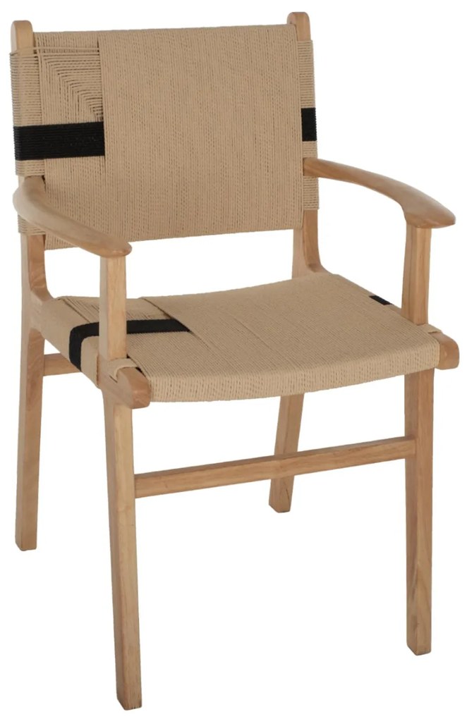 Καρέκλα-Πολυθρόνα BAND Rubberwood και Σχοινί 62,5x60x88Yεκ. 62.5x60x88 εκ.