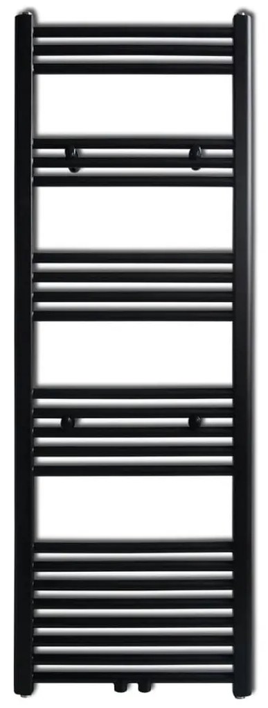 Θερμαντικό Σώμα/Πετσετοκρεμάστρα Κεν. Θέρμανσης Ίσιο Μαύρο 500x1424χιλ
