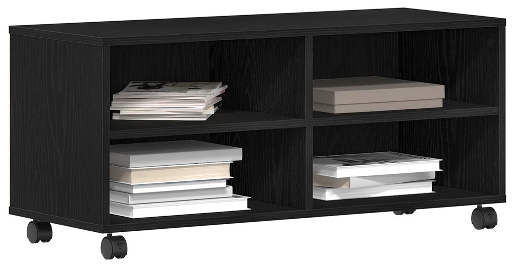 vidaXL Κονσόλα Τηλεόρασης Μαύρη 90x35x35 εκ Επεξεργασμένο Ξύλο