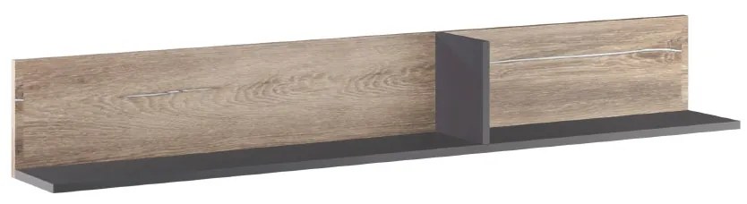 MATIS Επιτοίχιο ράφι DENVER δρυς kalaj/ ανθρακί 172,8x21x24,2 MATIS160474