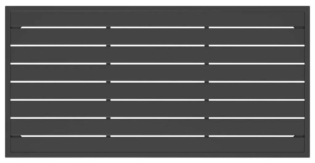 Τραπεζάκι Κήπου Ανθρακί 110 x 55 x 35 εκ. από Ατσάλι - Ανθρακί