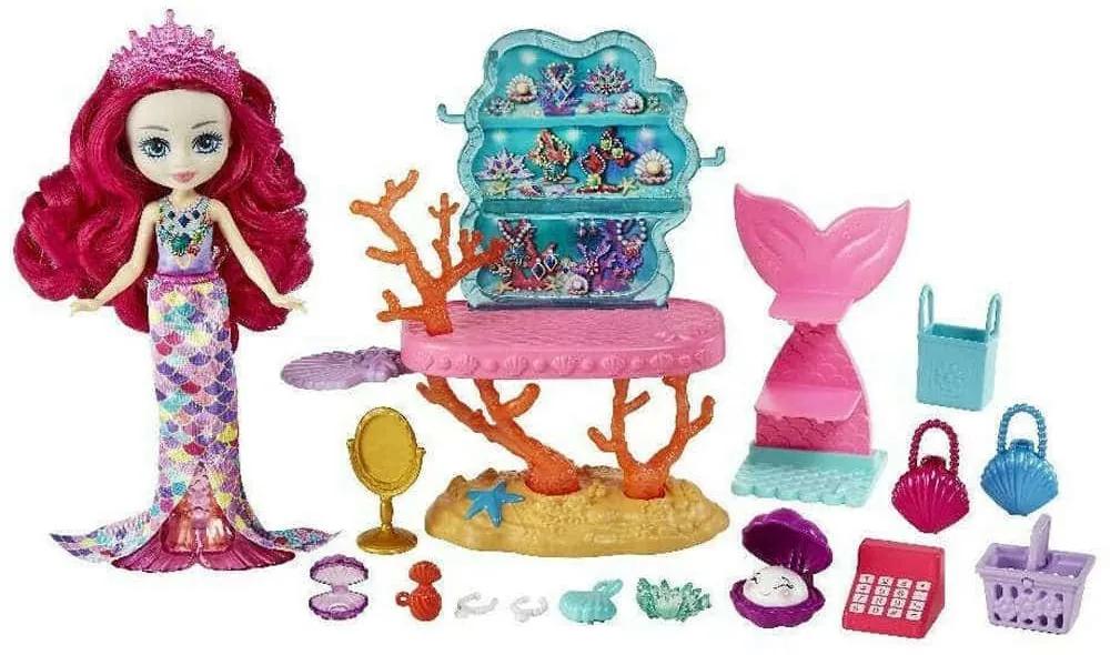 Κούκλα Μινιατούρα Enchantimals Ocean Kingdom Treasures Shop &amp; Accessories HCF71 Multi Mattel
