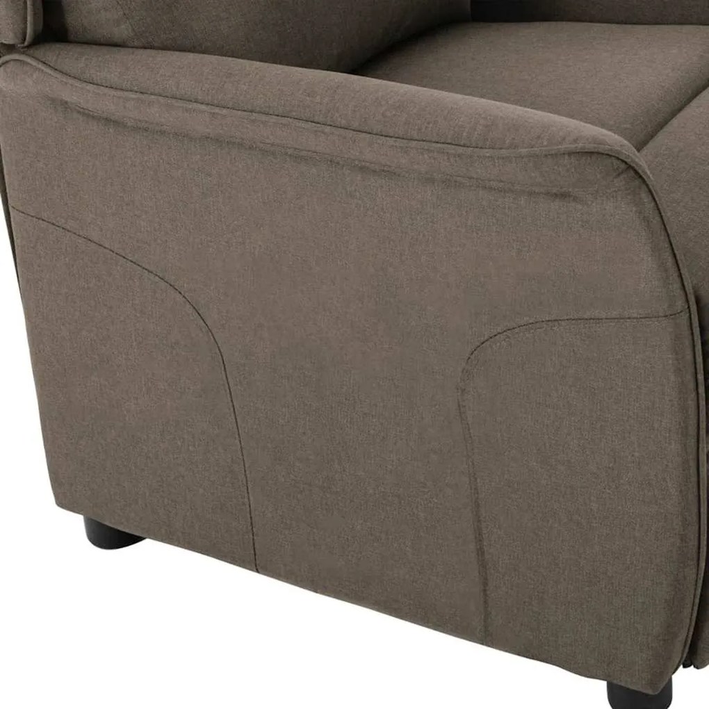 vidaXL Ανακλινόμενη πολυθρόνα Taupe 67.5 x 93.5 x 101.5 εκ ύφασμα