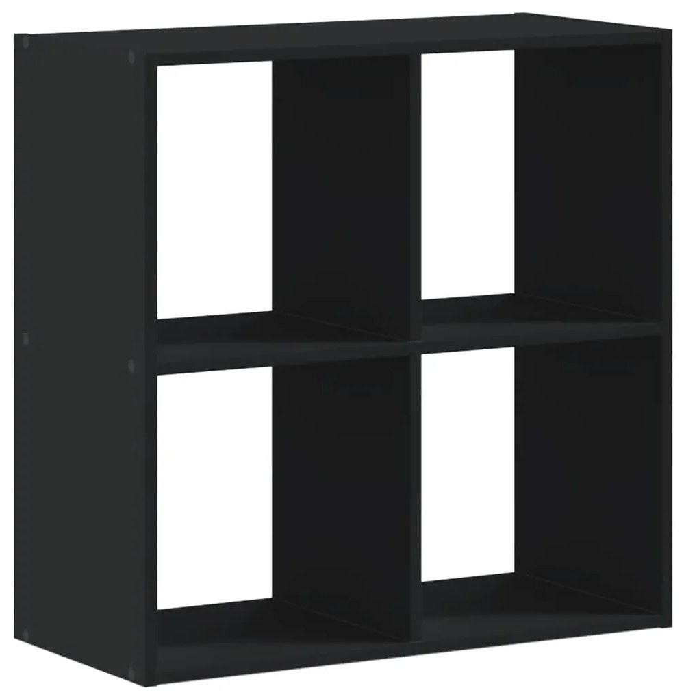 vidaXL Βιβλιοθήκη Μαύρο 68,5x32x68,5 εκ. από Επεξεργασμένο Ξύλο