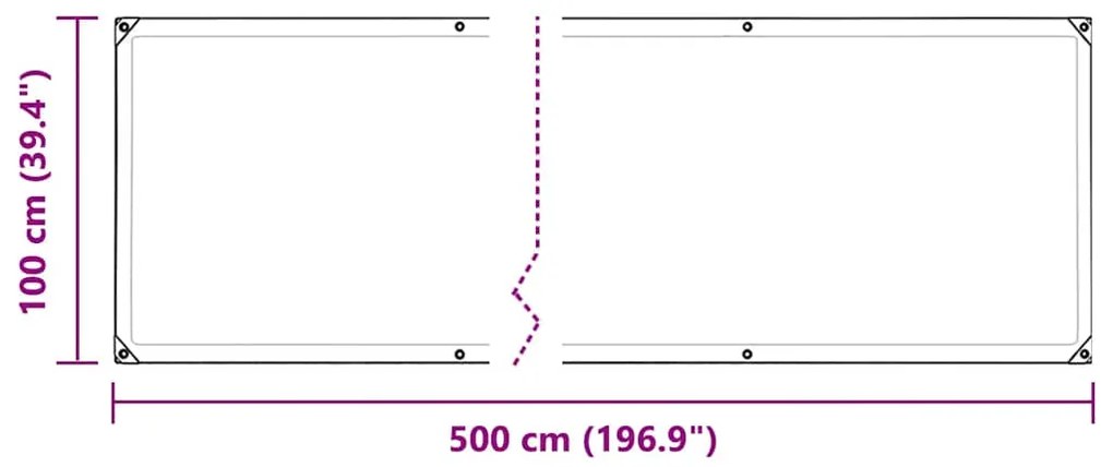 Κάλυμμα φυτών με οπές 1x5 m PVC