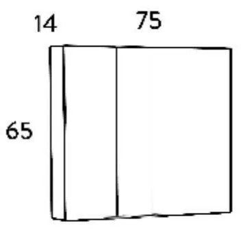 Καθρέπτης μπάνιου Omega 75 Λευκό 73x14x65 εκ.