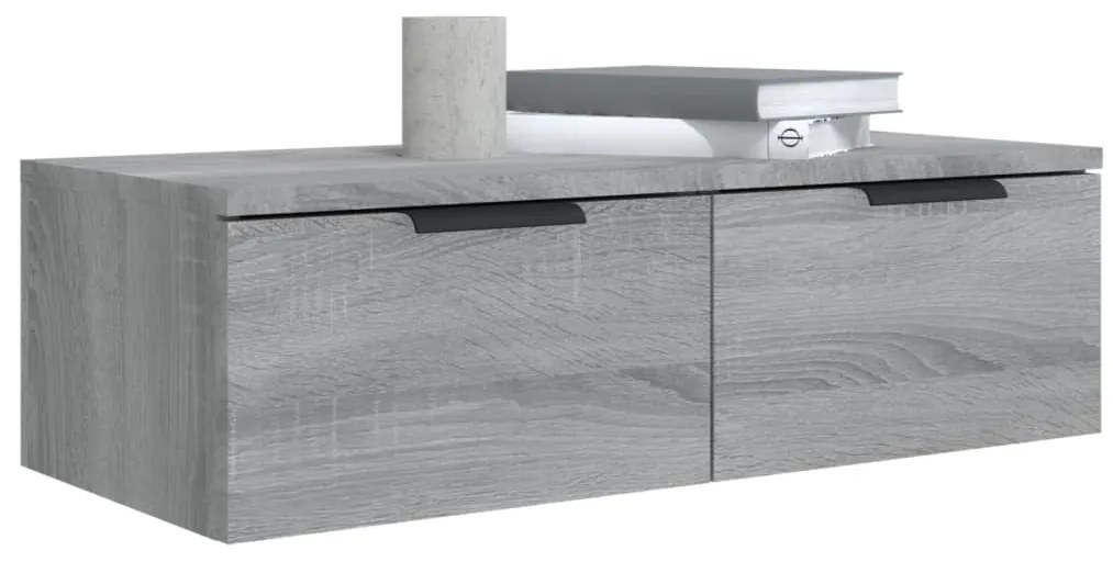 vidaXL Ντουλάπια Τοίχου 2 τεμ. Γκρι Sonoma 68 x 30 x 20 εκ. Επ. Ξύλο