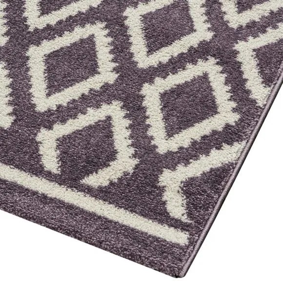 Beauty Home Χαλί Vibe Art 9578 133x190 Lila White Λιλά Λευκό