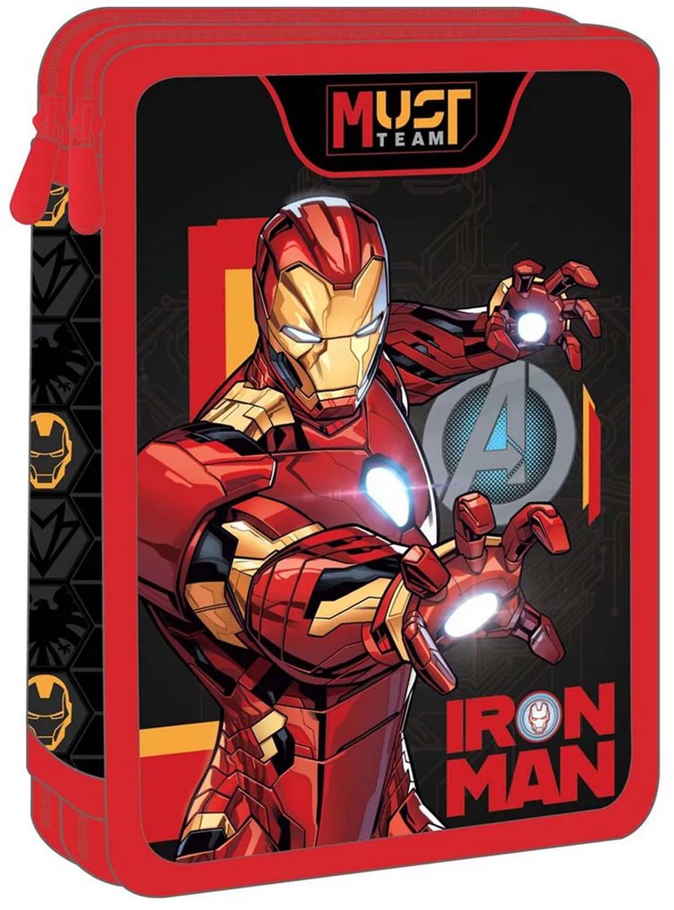 Κασετίνα Διπλή Γεμάτη (15x5x21) Must Iron Man 000506308