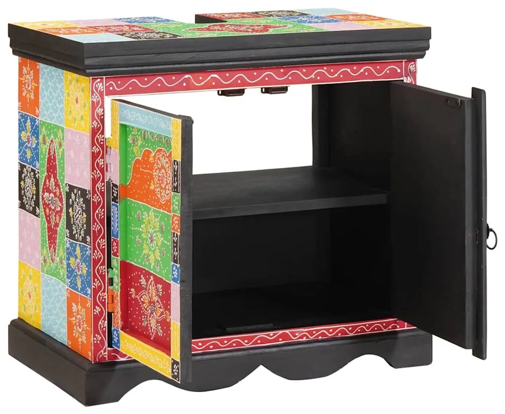 Ντουλάπι νιπτήρα Καφέ 60 x 35 x 55 cm Στερεό ξύλο μάνγκο