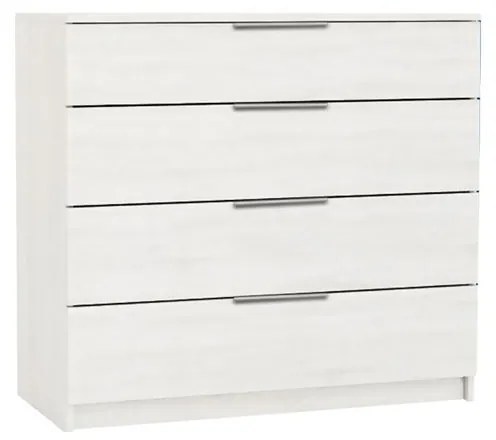 WOODWELL DRAWER Συρταριέρα με 4 Συρτάρια, Απόχρωση Άσπρο 80x40x83cm Ε759,3