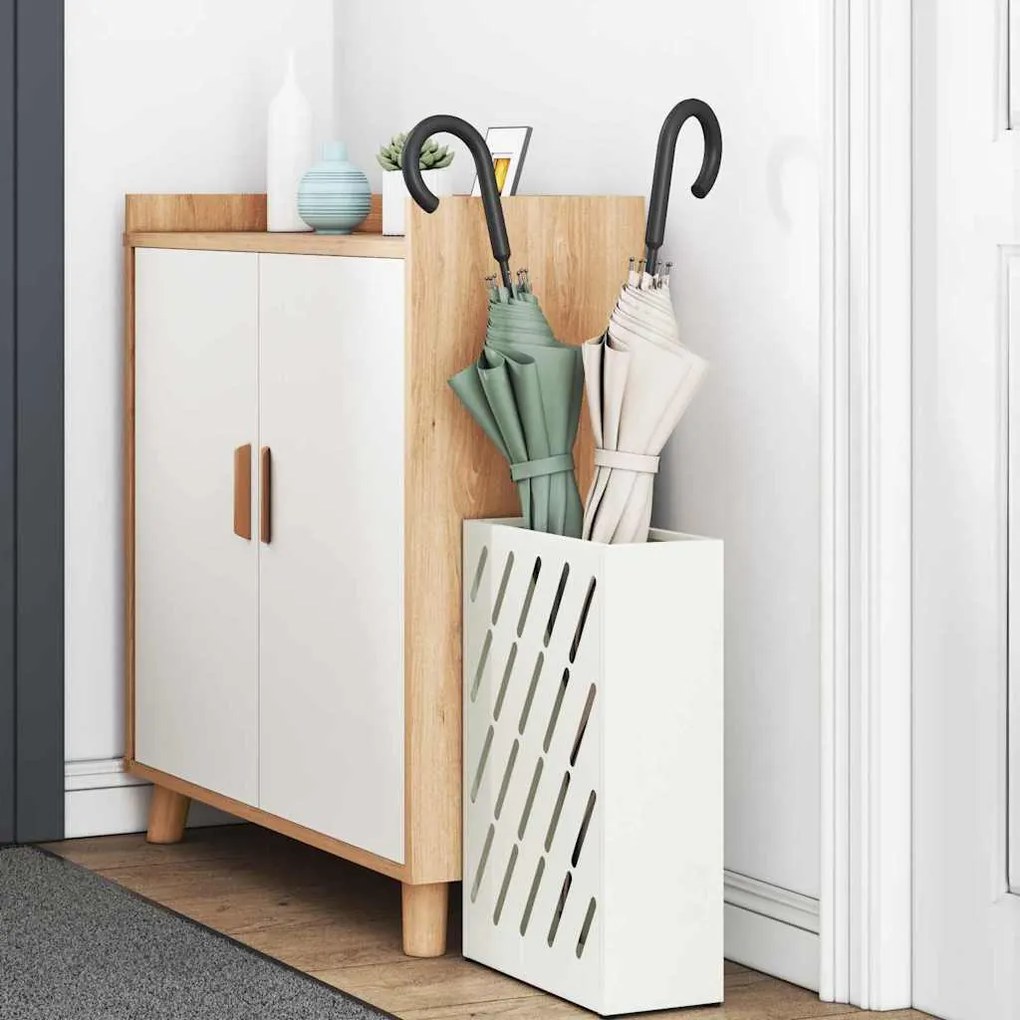 vidaXL Σχέδιο & βάση αποθήκευσης Λευκό 28 x 12 x 41 εκ Ατσάλι
