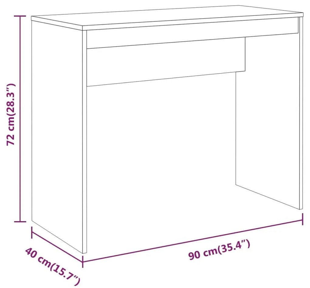 Γραφείο Γκρι Sonoma 90 x 40 x 72 εκ. από Επεξεργασμένο Ξύλο - Γκρι