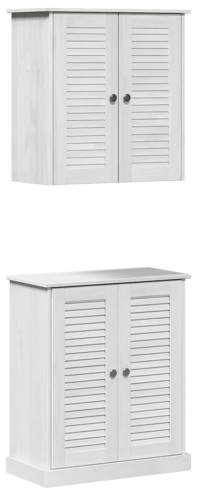vidaXL Σετ Επίπλων Μπάνιου με ράφι 2 pcs Καφέ 67.5 x 34 x 80 εκ.