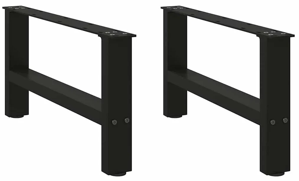 vidaXL Πόδια Σαλονιού 2 τεμ. Μαύρα 60x(30-31) εκ. Ατσάλι