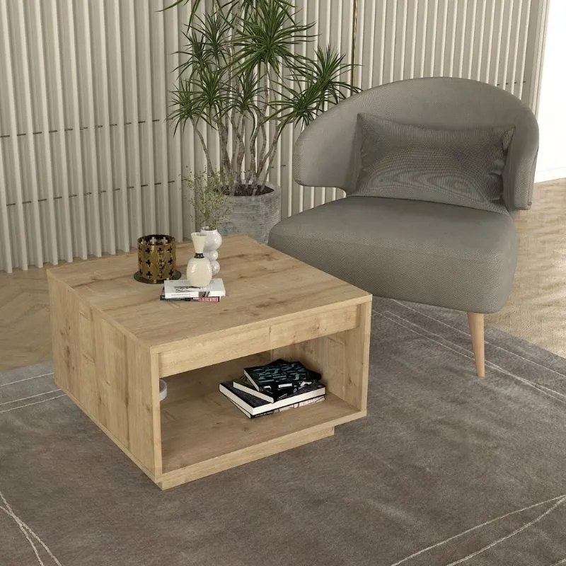 Τραπεζάκι σαλονιού Onda Megapap χρώμα sapphire oak 60x60x40εκ. - GP042-0266,1