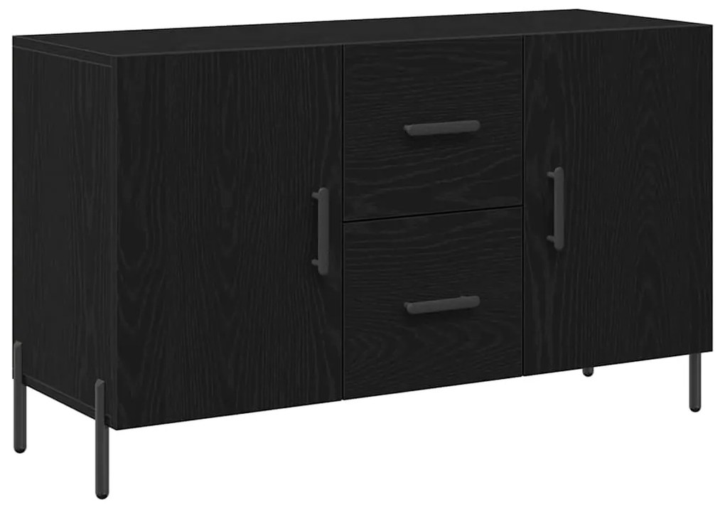 vidaXL Πλαϊνό γραφείο Μαύρη Οξυά 100 x 36 x 60 εκ. Επεξεργασμένο ξύλο