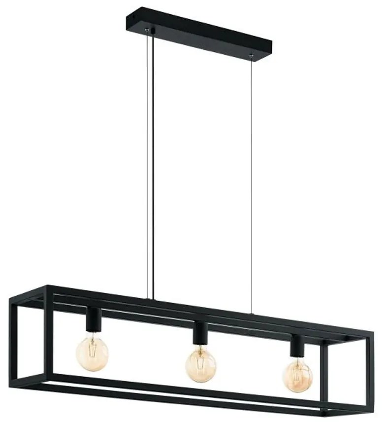 Φωτιστικό Οροφής Elswick 49564 Black Eglo Μέταλλο