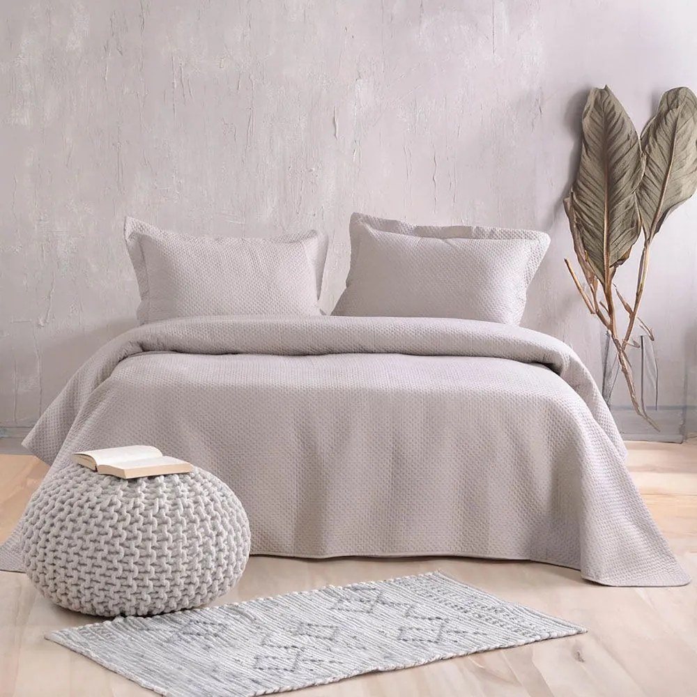 Κουβερλί Allure 01 (Σετ 2τμχ) Beige Ρυθμός Μονό 160x240cm Microfiber