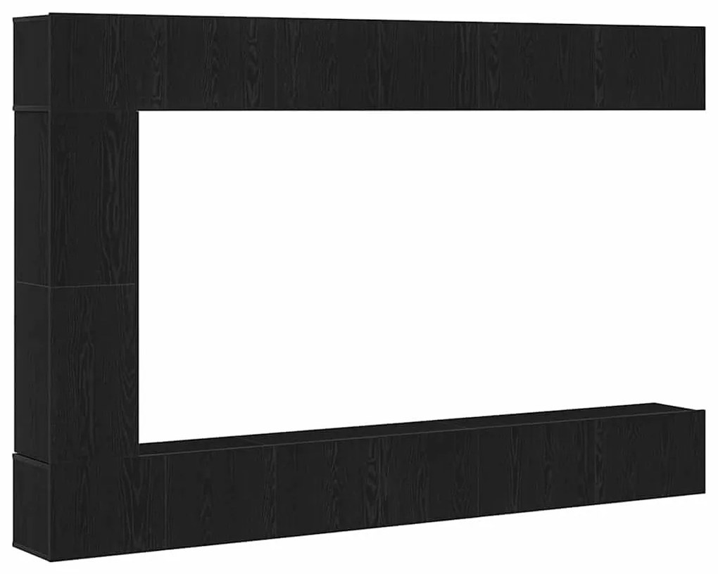 vidaXL Σετ επίπλου τηλεόρασης 9 pcs Μαύρη δρυς 30.5 x 30 x 110 εκ.