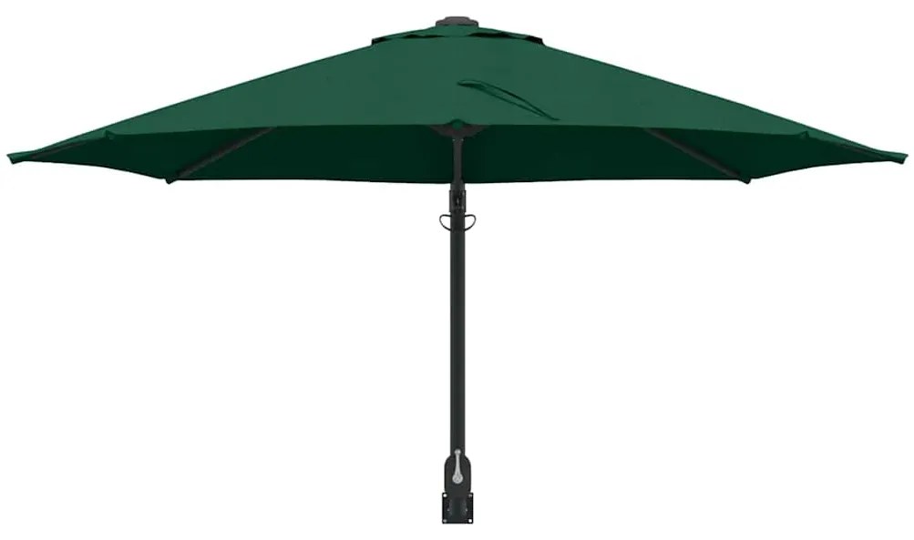 vidaXL Ομπρέλα Κήπου Πράσινο και Μαύρο 248 x 248 x 148 εκ