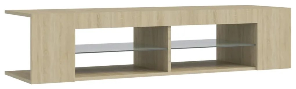 vidaXL Έπιπλο Τηλεόρασης με LED Sonoma Δρυς 135x39x30 εκ.